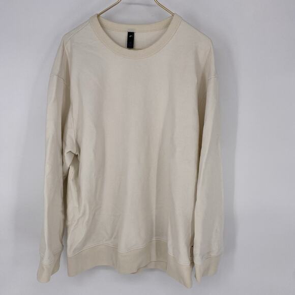 AG Wesley Crewneck Relaxed Pullover Sweatshirt Creme Men's Size XL - Picture 1 of 6